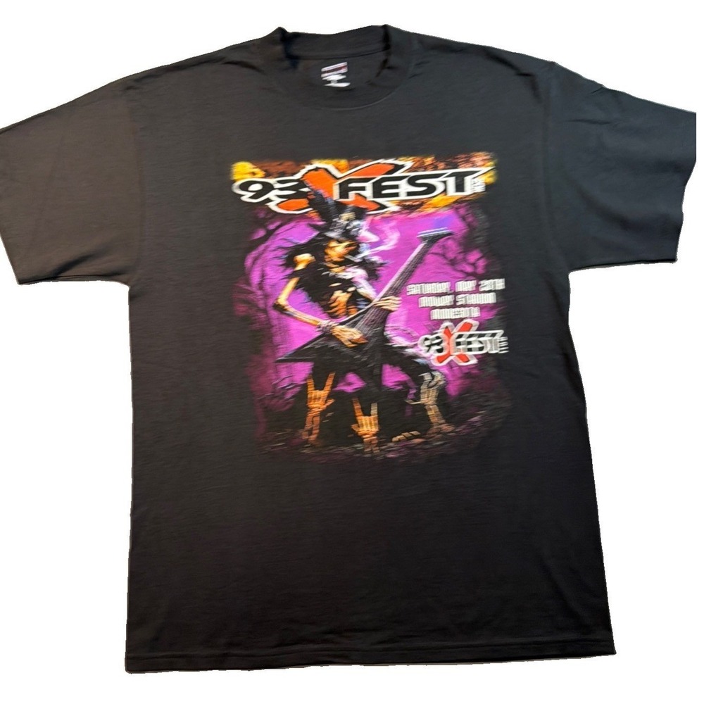 VTG Godsmack 2011 93X Fest Hollywood Undead Concert Tee, Mens,T-Shirt,Black,